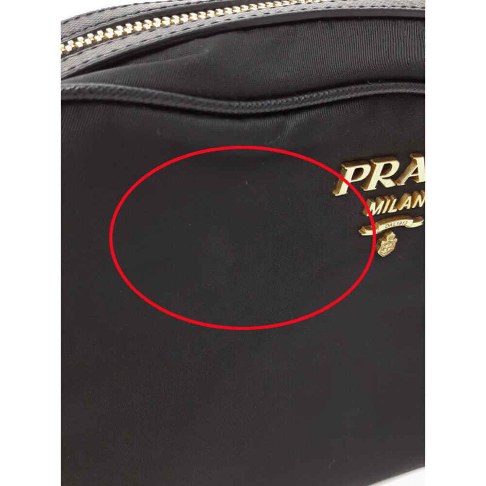 Prada Tessuto Crossbody messenger bag saffiano leather Black - Picture 6 of 9
